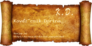 Kovácsik Dorina névjegykártya